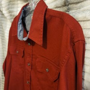 🍷 Dark Red Button Down Shirt